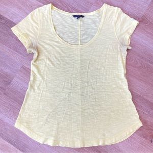 Banana Republic neon bright yellow women’s size S short sleeve top